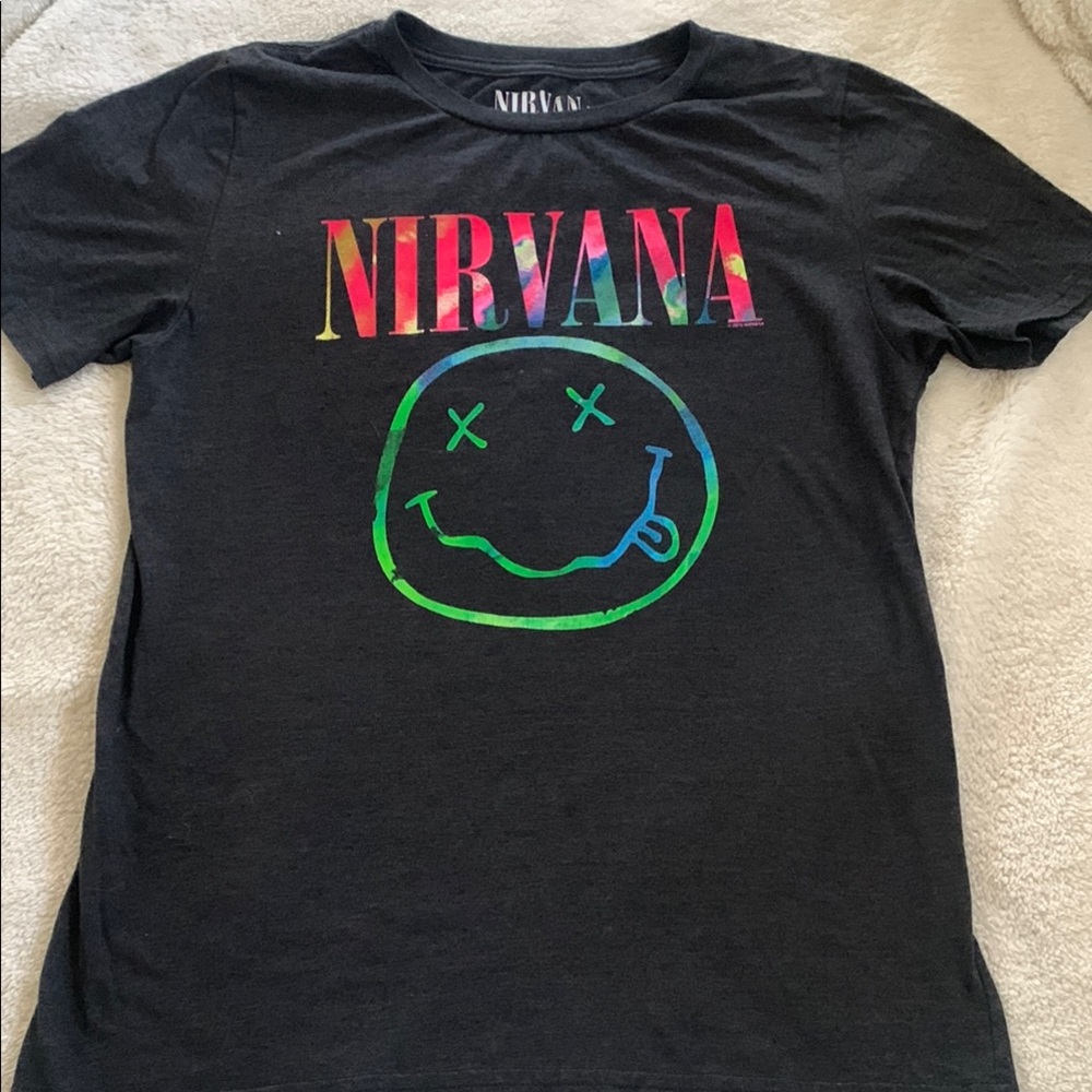 2018 Nirvana Black Graphic T-Shirt